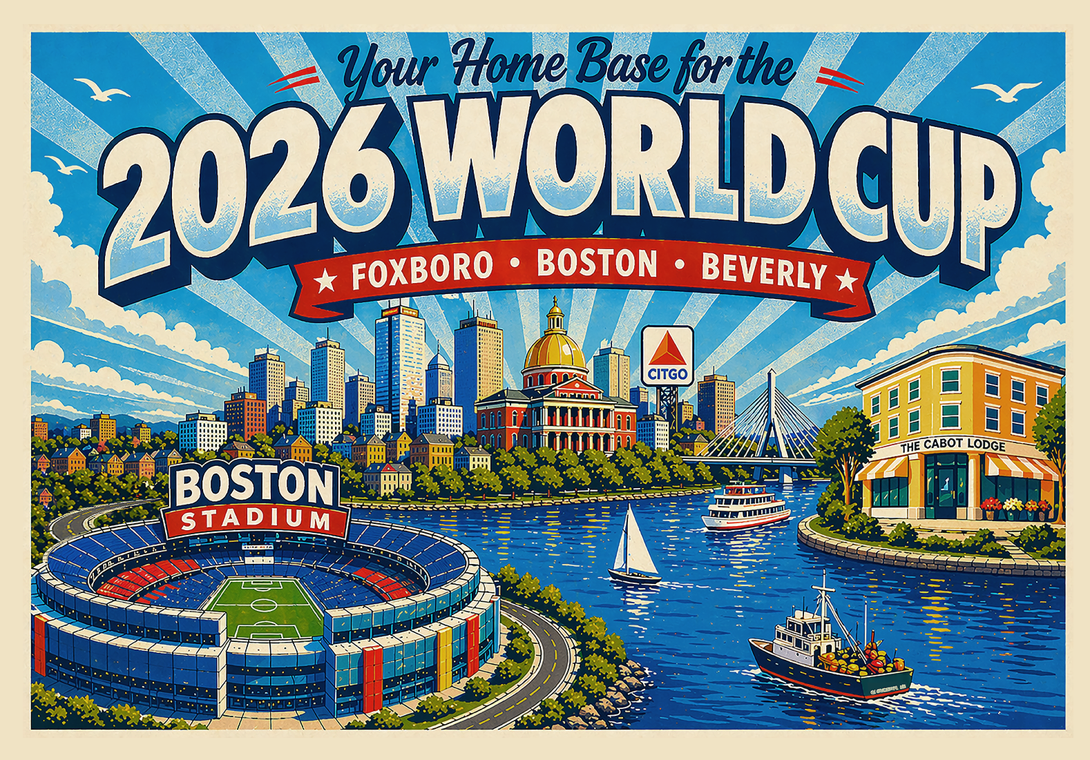  Beverly, Boston, Foxboro, and Cape Cod for World Cup travel